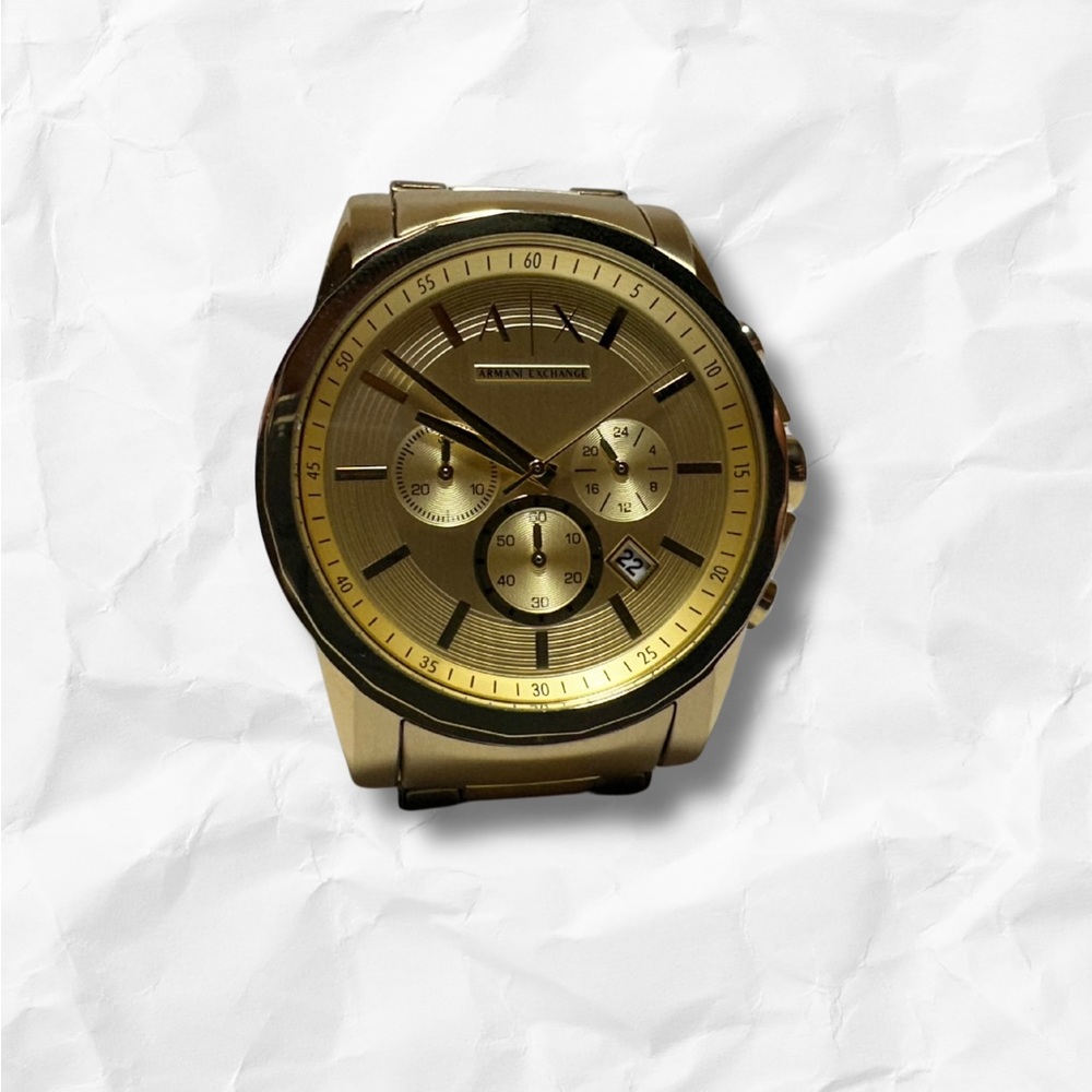 A|X Armani Exchange Chronograph Watch - Gold